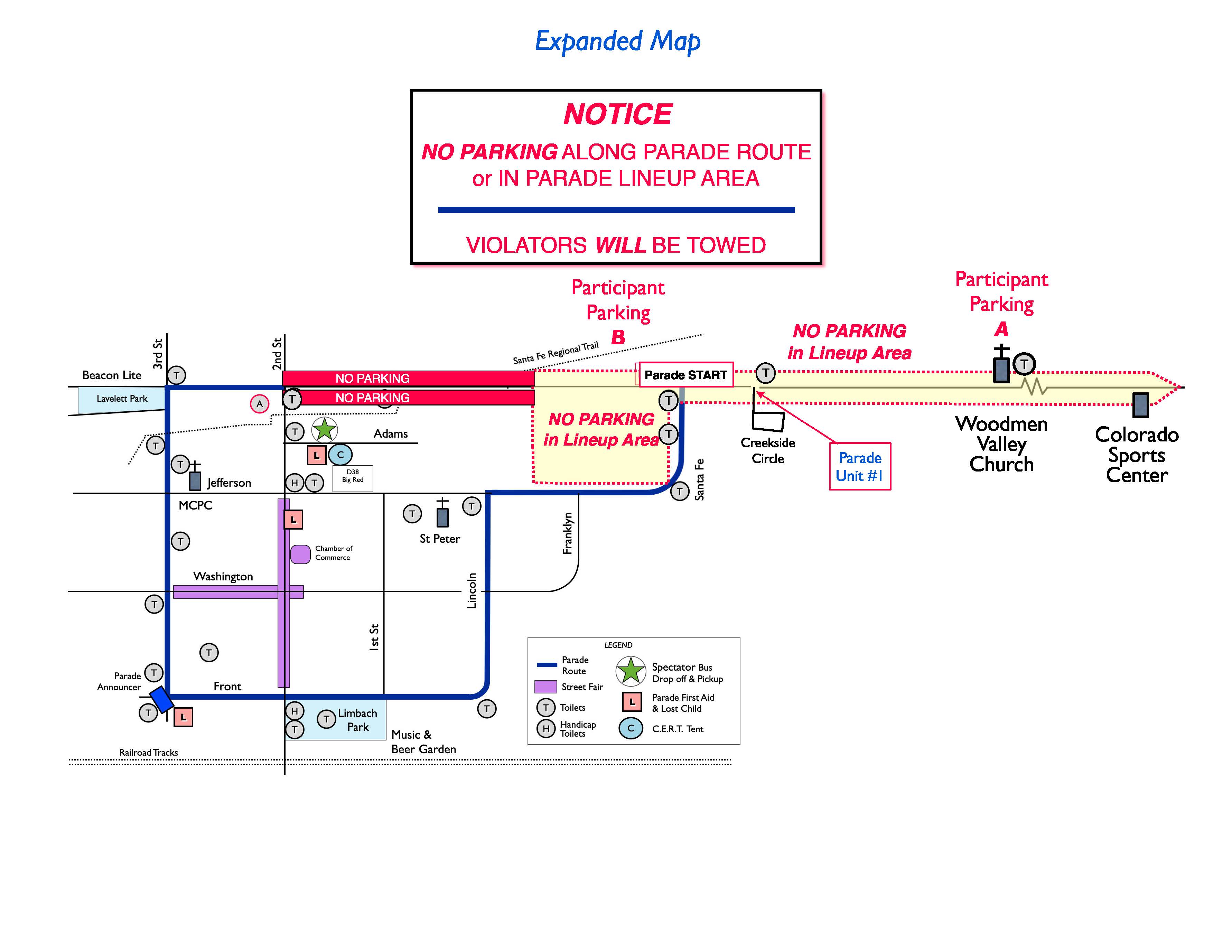2024 extended parade route map